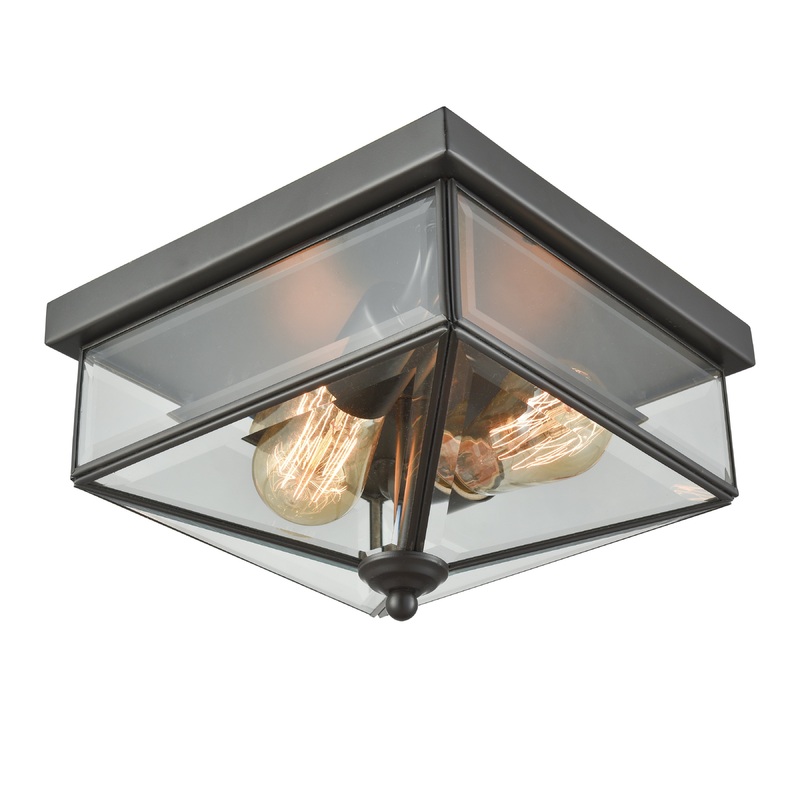 THOMAS CE9202310 Lankford 10'' Wide 2-Light Outdoor Flush Mount - Oil Rubbed Bronze