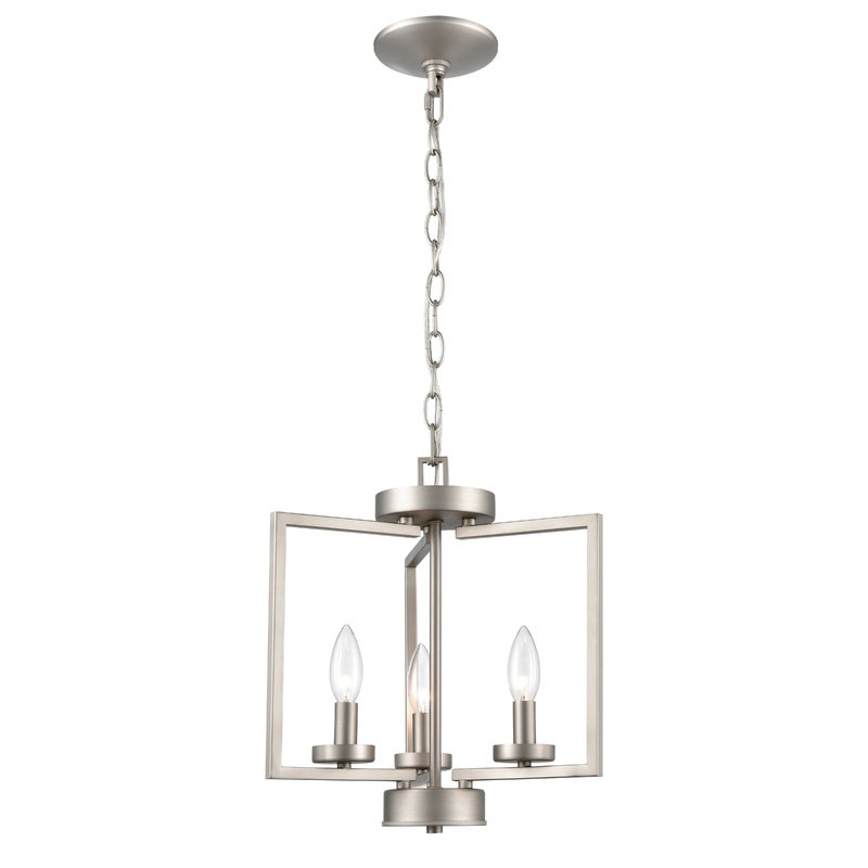 THOMAS CN240382 West End 14.5'' Wide 3-Light Semi Flush Mount - Brushed Nickel