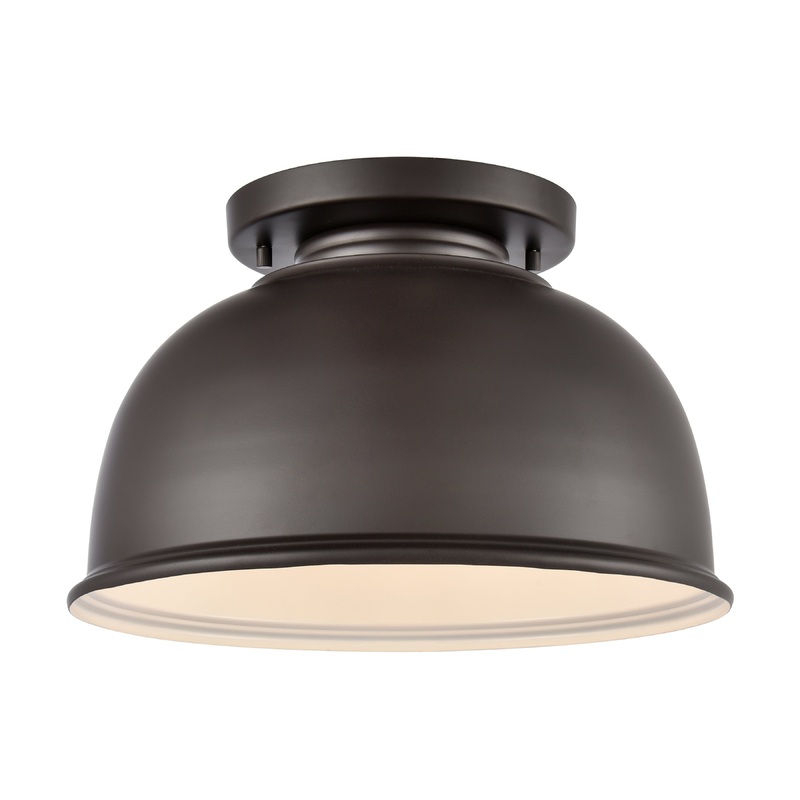 THOMAS EN130136 Cedar Park 13'' Wide 1-Light Outdoor Flush Mount - Oil Rubbed Bronze