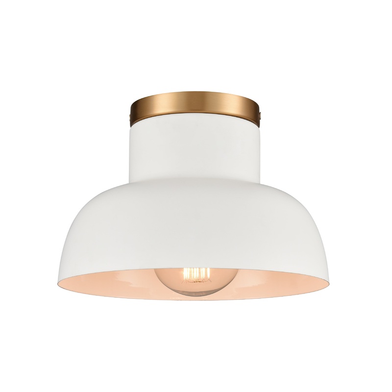 ELK SHOWROOM EC89704/1 Lewellen 10'' Wide 1-Light Semi Flush Mount - Matte White