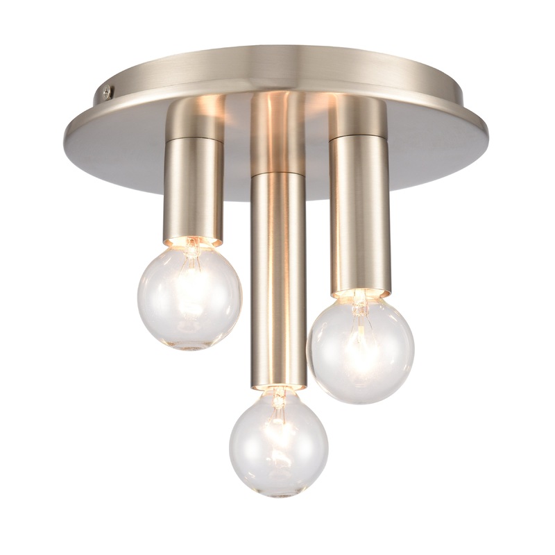ELK SHOWROOM EC89843/3 Pepper 8'' Wide 3-Light Flush Mount - Brushed Nickel