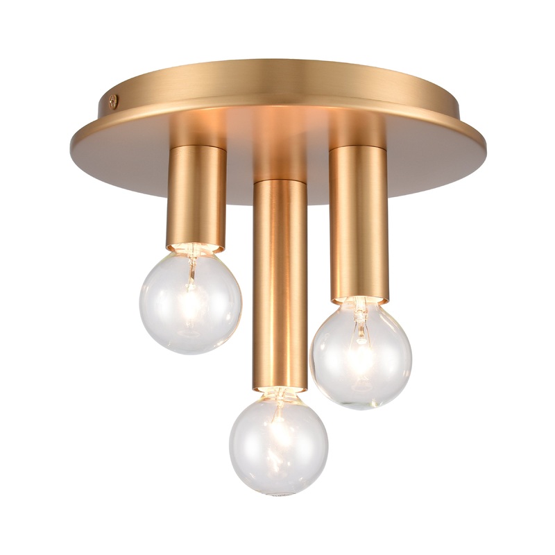 ELK SHOWROOM EC89853/3 Pepper 8'' Wide 3-Light Flush Mount - Brushed Gold