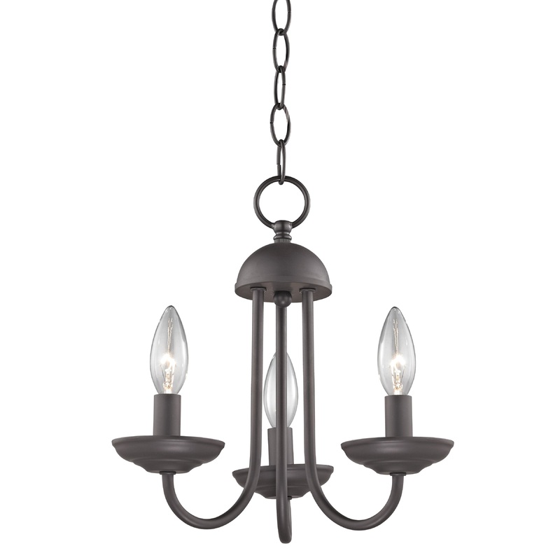 THOMAS 1523CH/10 Williamsport 12'' Wide 3-Light Chandelier - Oil Rubbed Bronze