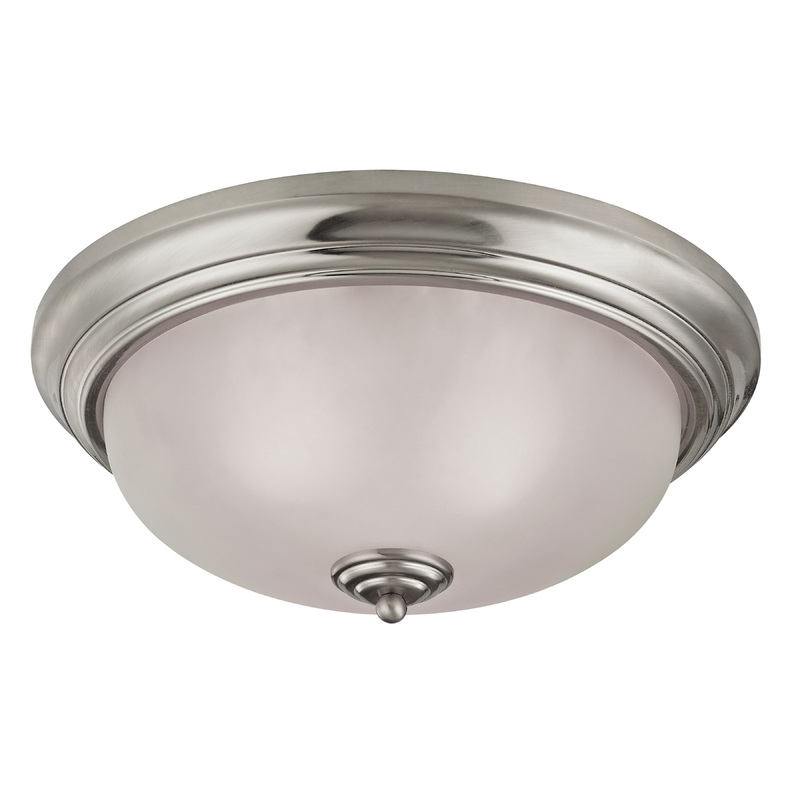 THOMAS 7013FM/20 Huntington 15'' Wide 3-Light Flush Mount - Brushed Nickel