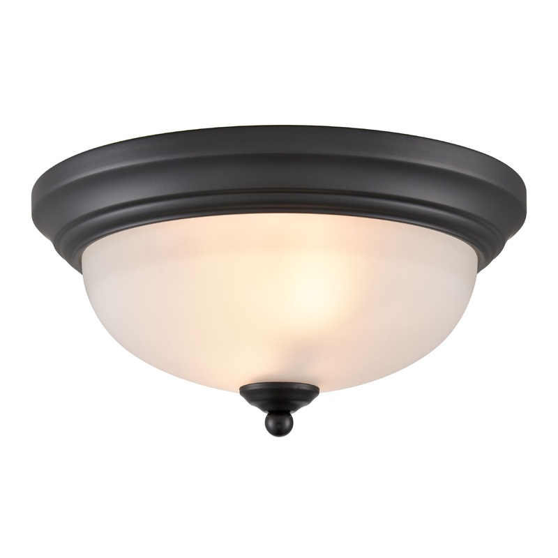THOMAS 7002FM/60 Basics 11'' Wide 2-Light Flush Mount - Black
