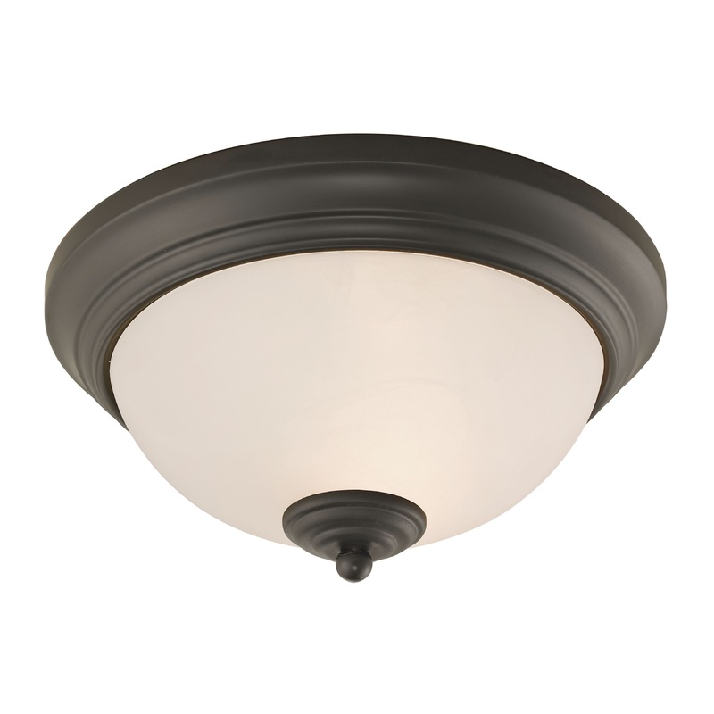 THOMAS 7052FM/10 Huntington 11'' Wide 2-Light Flush Mount - Oil Rubbed Bronze