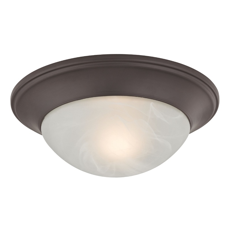 THOMAS 7301FM/10 Flushmounts 12'' Wide 1-Light Flush Mount - Oil Rubbed Bronze
