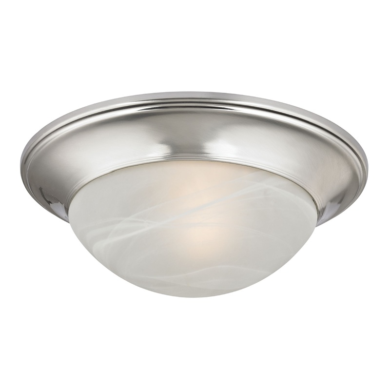 THOMAS 7301FM/20 Flushmounts 12'' Wide 1-Light Flush Mount - Brushed Nickel