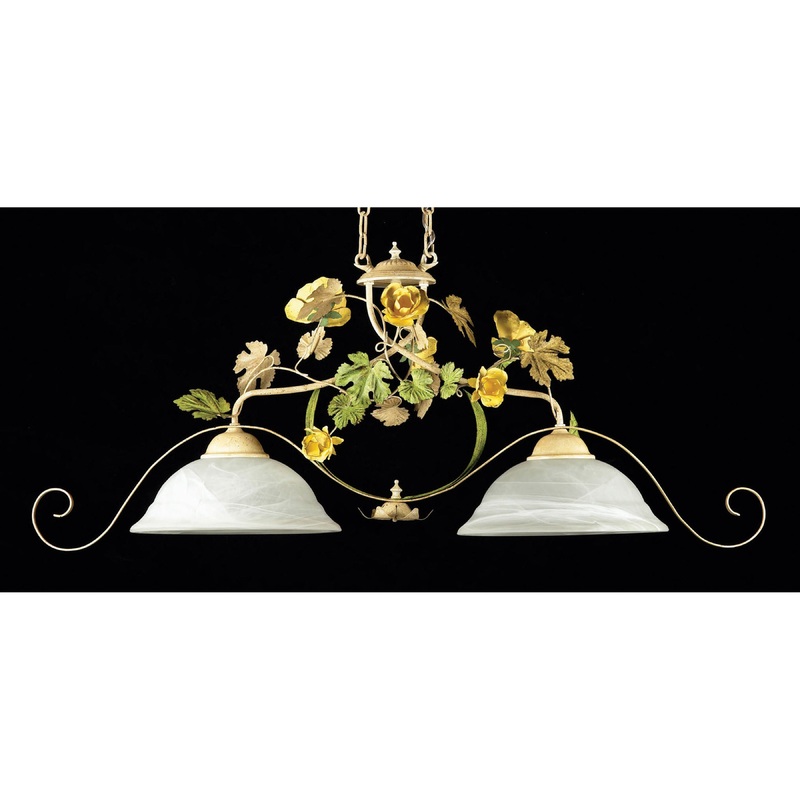 ELK SHOWROOM 76903 2 LITE SEMI FLUSH W/FLOWERS