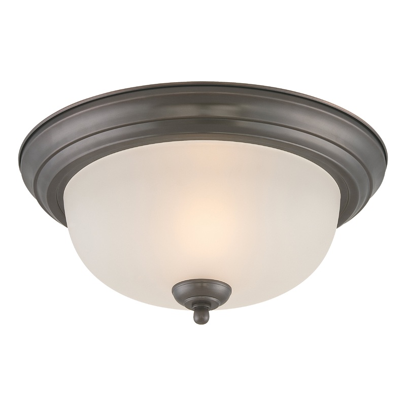 THOMAS SL878115 Ceiling Essentials 12'' Wide 1-Light Flush Mount - Painted Bronze