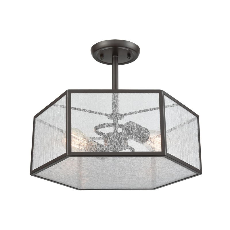 ELK SHOWROOM 10351/2 Spencer 14'' Wide 2-Light Semi Flush Mount - Oil Rubbed Bronze