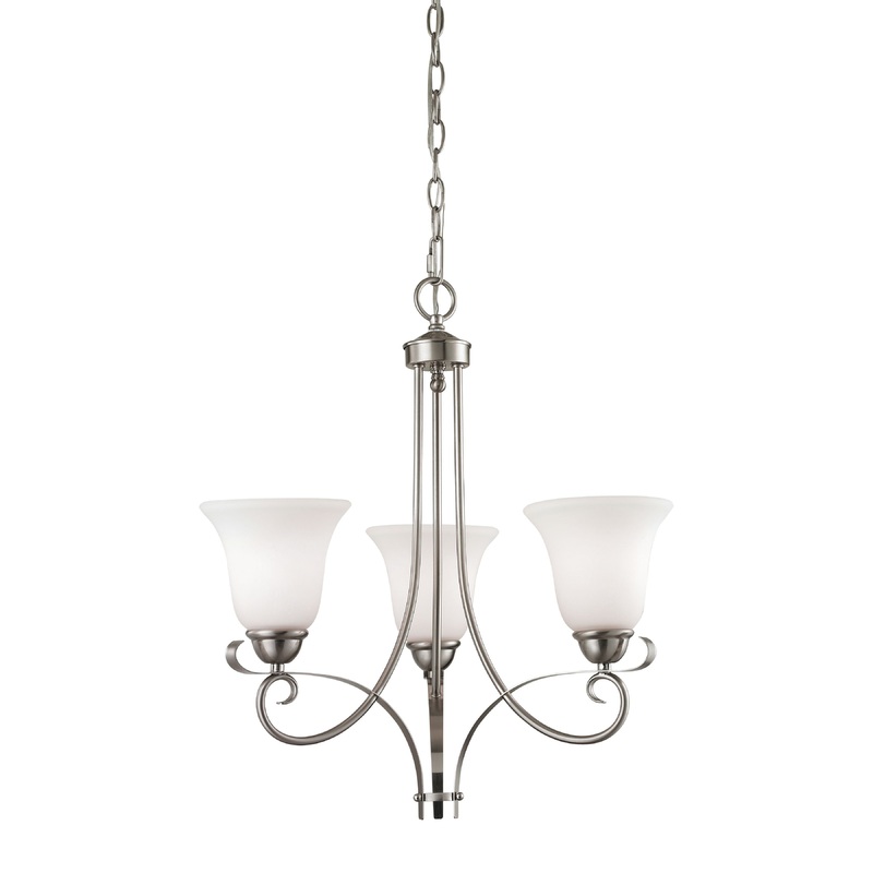 THOMAS 1003CH/20 Brighton 20'' Wide 3-Light Chandelier - Brushed Nickel