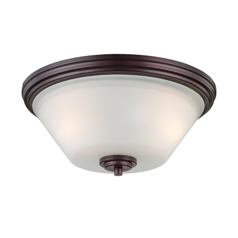 THOMAS 190071719 Pittman 14'' Wide 2-Light Flush Mount - Sienna Bronze