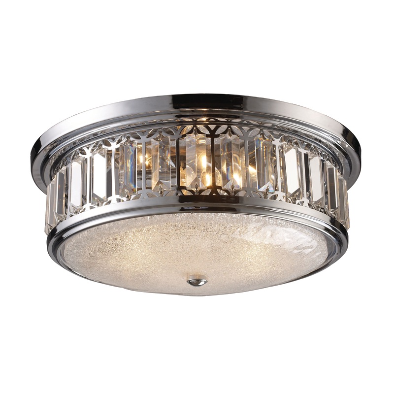 ELK SHOWROOM 11227/3 Flushmounts 16'' Wide 3-Light Flush Mount - Polished Chrome