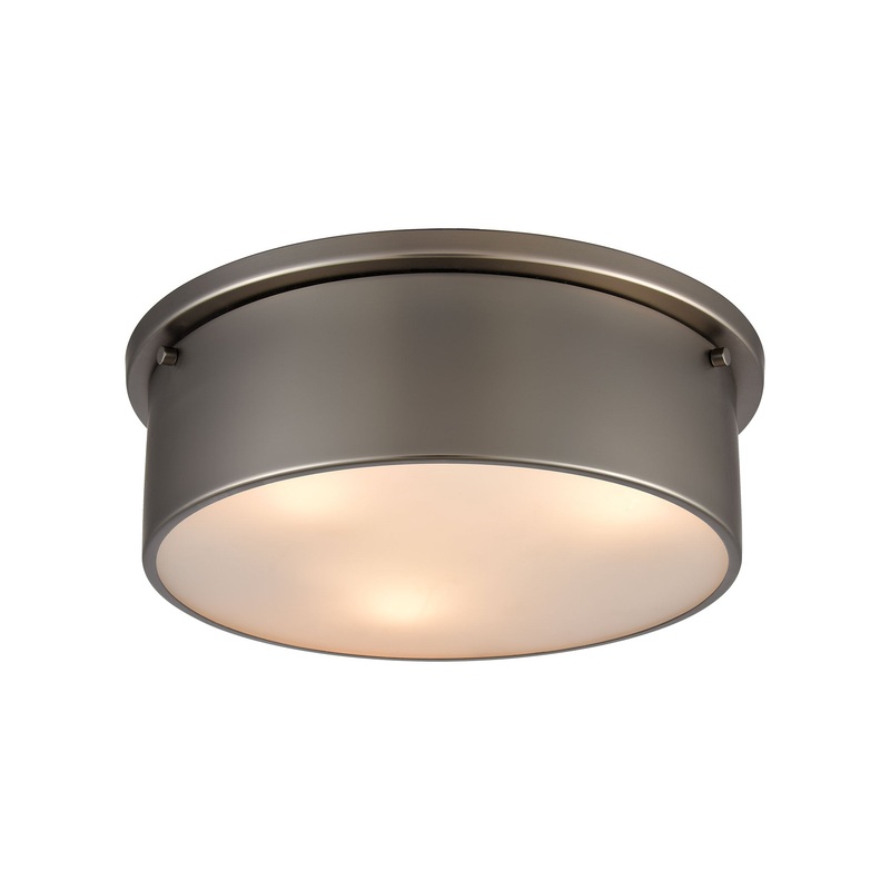 ELK SHOWROOM 12111/3 Flush Mounts 14'' Wide 3-Light Flush Mount - Black Nickel