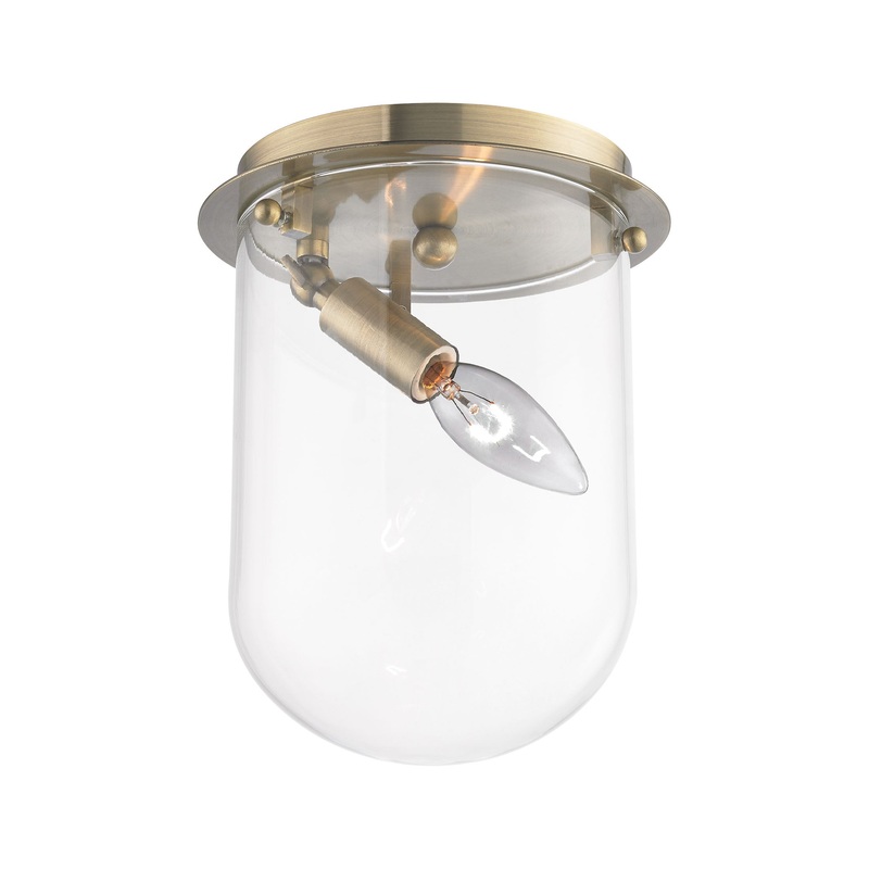 ELK SHOWROOM 14360/1 Lightway 7'' Wide 1-Light Flush Mount - Antique Brass
