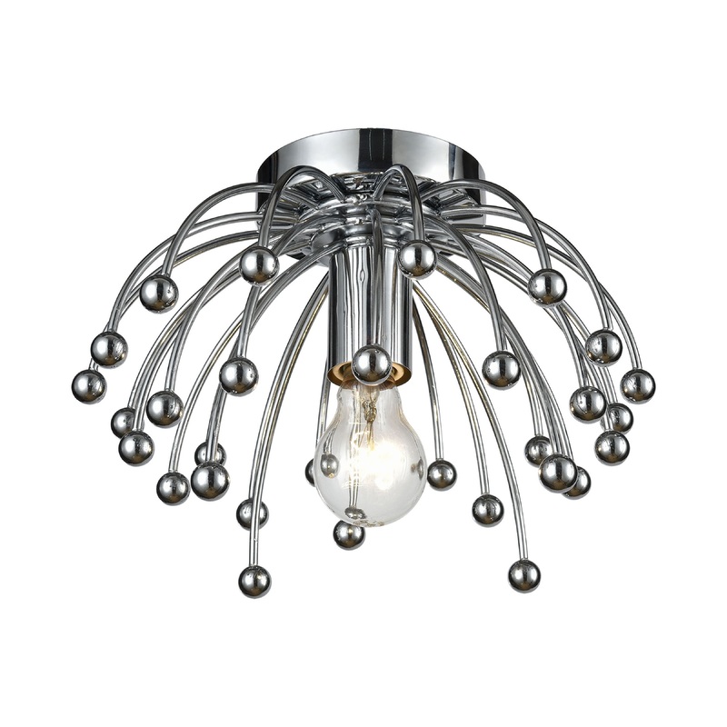 ELK STUDIO 1223-003 Momotombo 12'' Wide 1-Light Flush Mount - Chrome