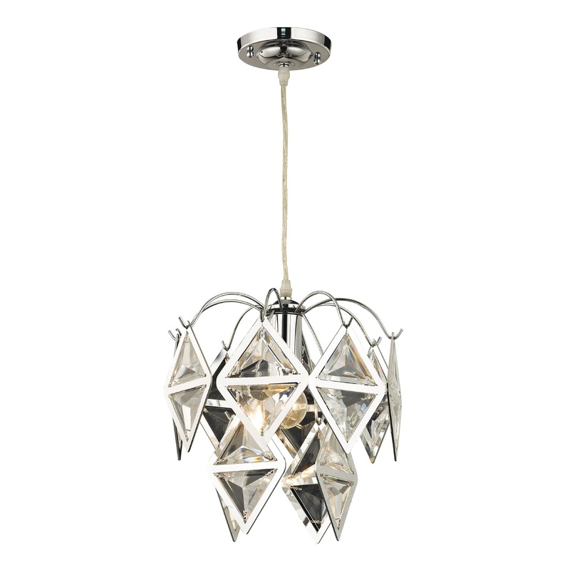 ELK STUDIO 144-037 PENDANT IN CLEAR AND CHROME