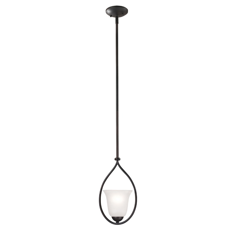 THOMAS 1251PS/10 Conway 8'' Wide 1-Light Mini Pendant - Oil Rubbed Bronze