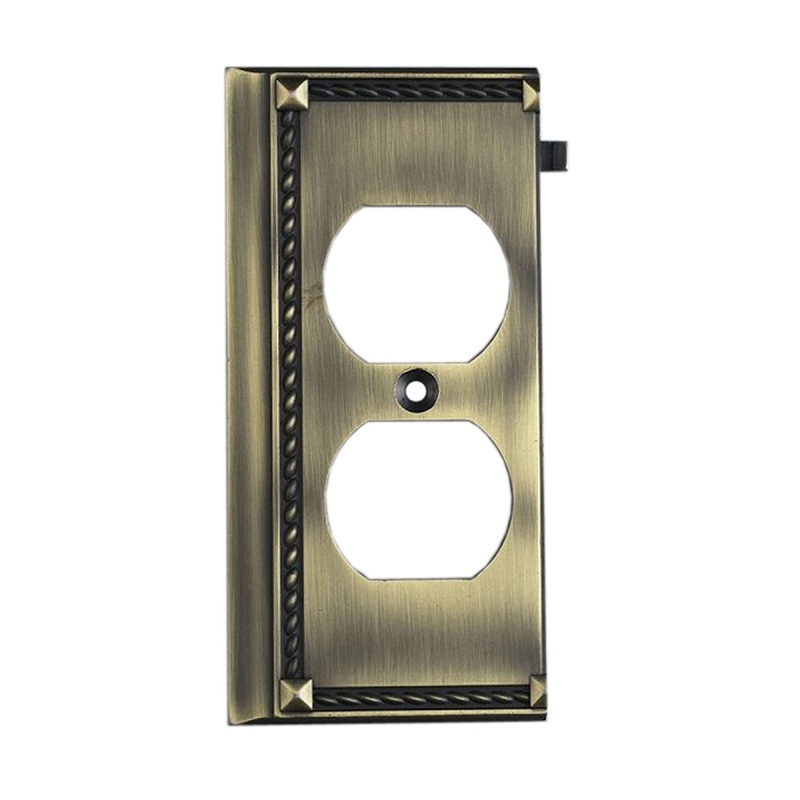 ELK SHOWROOM 2506AB Clickplate in Antique Brass - End