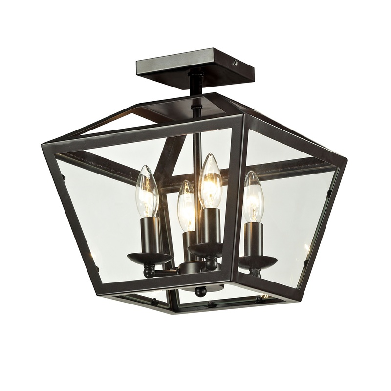 ELK SHOWROOM 31506/4 Alanna 12'' Wide 4-Light Semi Flush Mount - Oil Rubbed Bronze