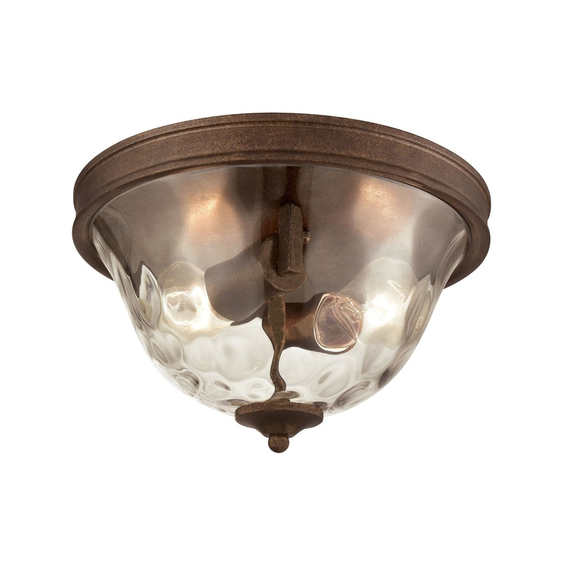 ELK SHOWROOM 46028/2 Cheltham 12'' Wide 2-Light Flush Mount - Mocha