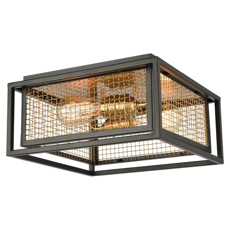 ELK SHOWROOM 46374/2 Jarvis 12'' Wide 2-Light Flush Mount - Matte Black