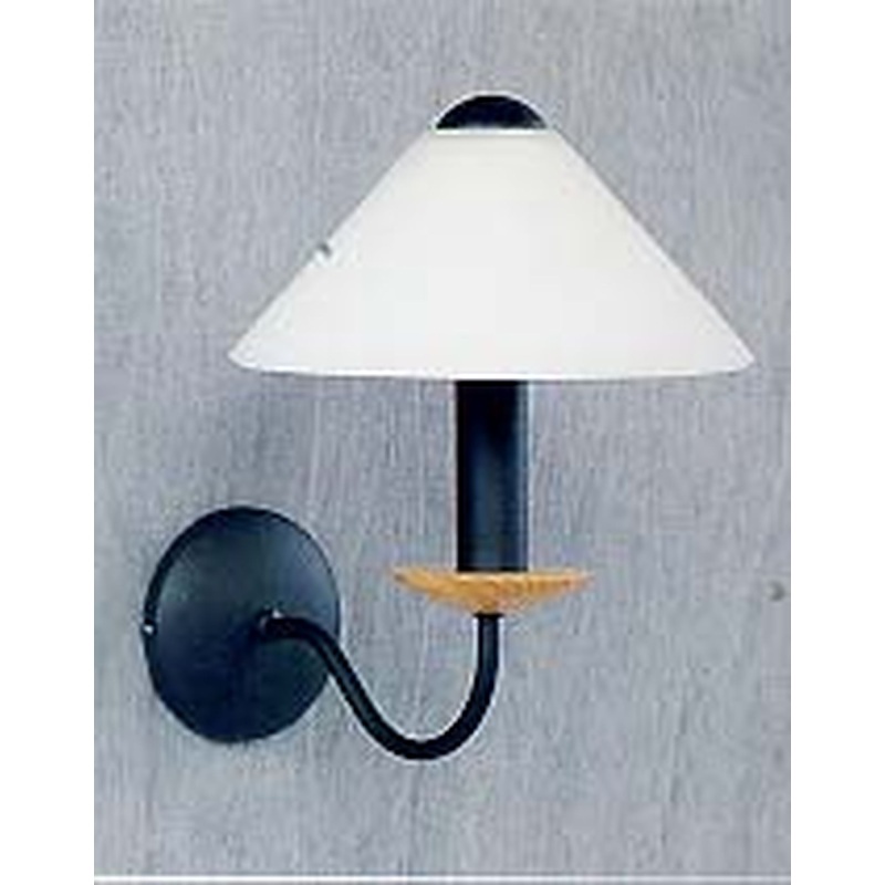 ELK SHOWROOM 5460/1 EUR.CRAFTED WALL BRACKET BLACK FINISH W/PINE WOOD