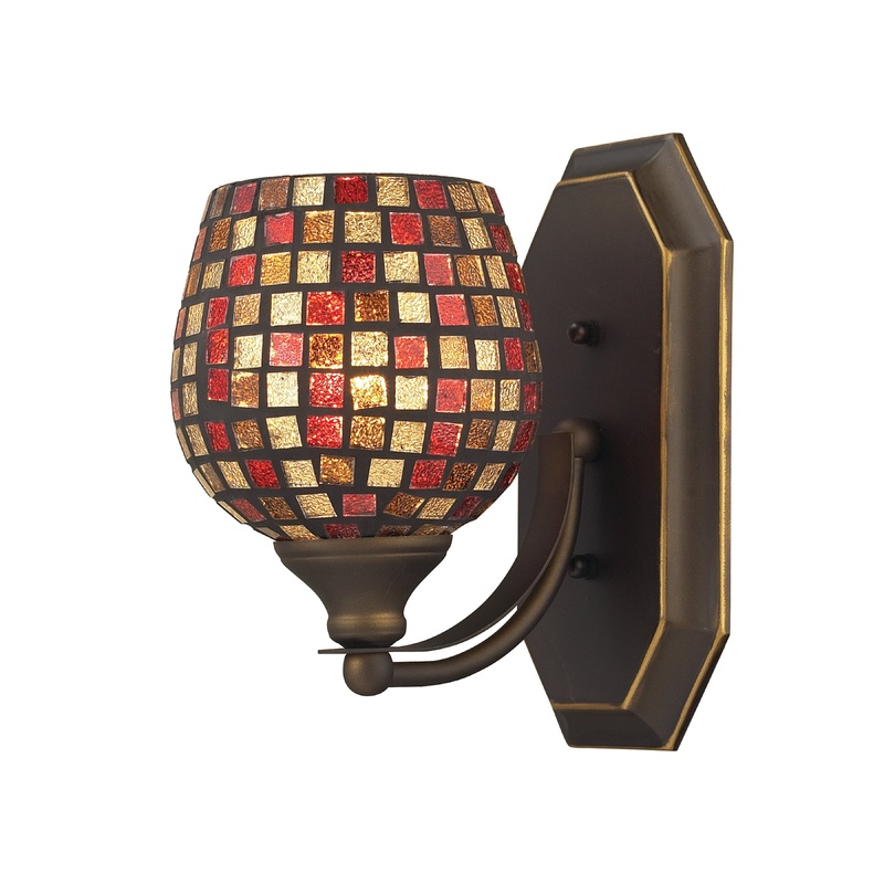 ELK SHOWROOM 570-1B-MLT Mix and Match Vanity 5'' Wide 1-Light Vanity Light - Aged Bronze