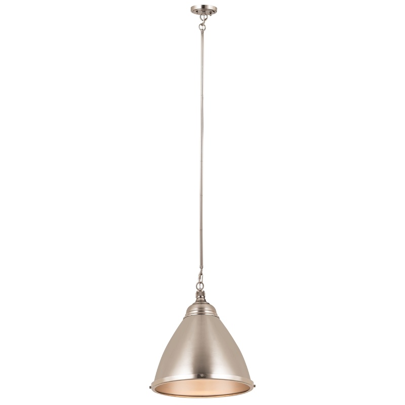 ELK SHOWROOM 96043/1 Katelyn 15'' Wide 1-Light Pendant - Brushed Steel