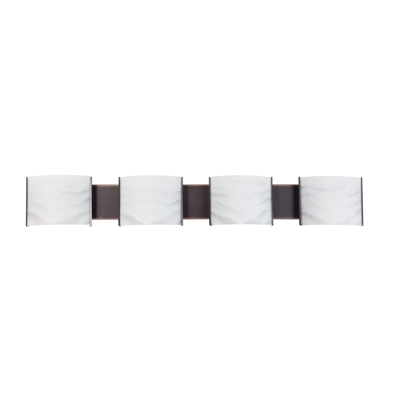 ELK SHOWROOM BV714-6-45 Pannelli 42'' Wide 4-Light Vanity Light - Oiled Bronze