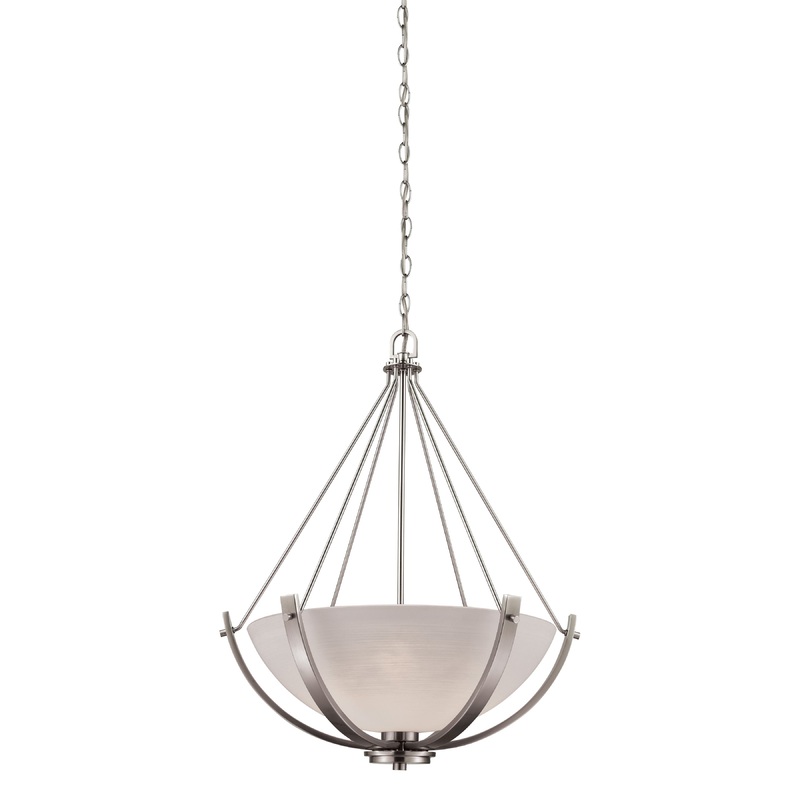 THOMAS CN170342 Casual Mission 21'' Wide 3-Light Chandelier - Brushed Nickel