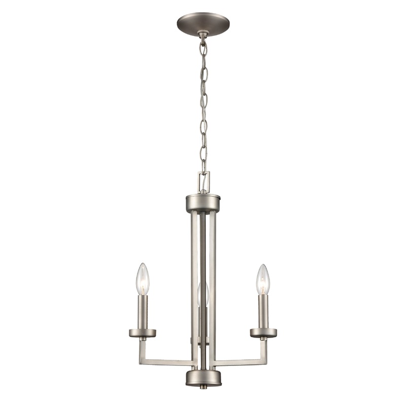 THOMAS CN240322 West End 15'' Wide 3-Light Chandelier - Brushed Nickel