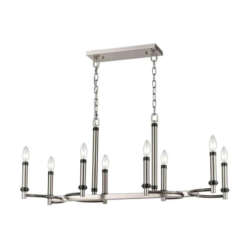 ELK SIGNATURE D4341 Sunsphere 36'' Wide 8-Light Chandelier - Satin Nickel
