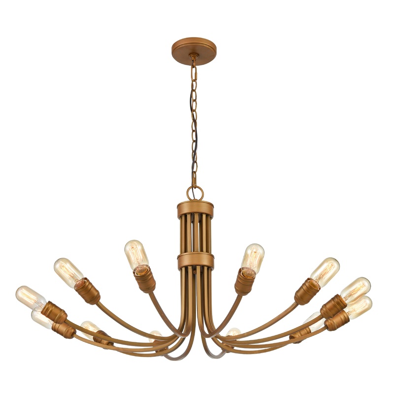 ELK SIGNATURE D4454 Conway 31'' Wide 12-Light Chandelier - Painted Aged Brass