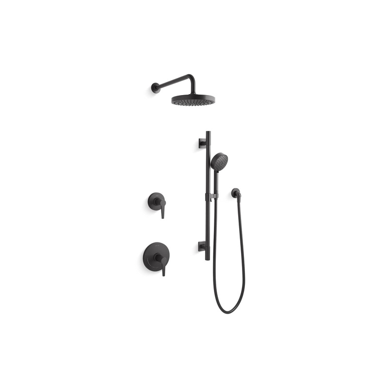 KOHLER K-26914-Y-BL Awaken Showering Kit, 2.5 Gpm In Matte Black