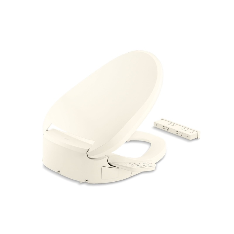 KOHLER K-28229-96 Purewash E725 Elongated Bidet Toilet Seat With Remote Control In Biscuit