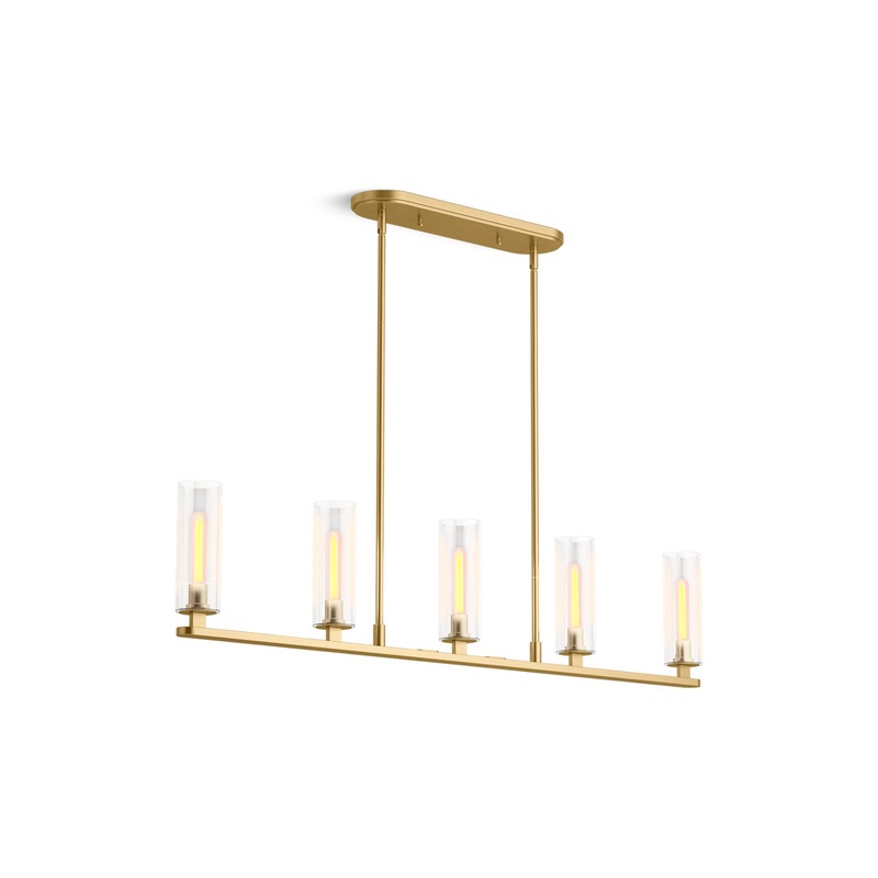 KOHLER K-35877-CH05-2GL Crue 45" Linear Chandelier In Brushed Moderne Brass