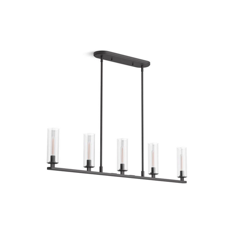 KOHLER K-35877-CH05-BLL Crue 45" Linear Chandelier In Matte Black