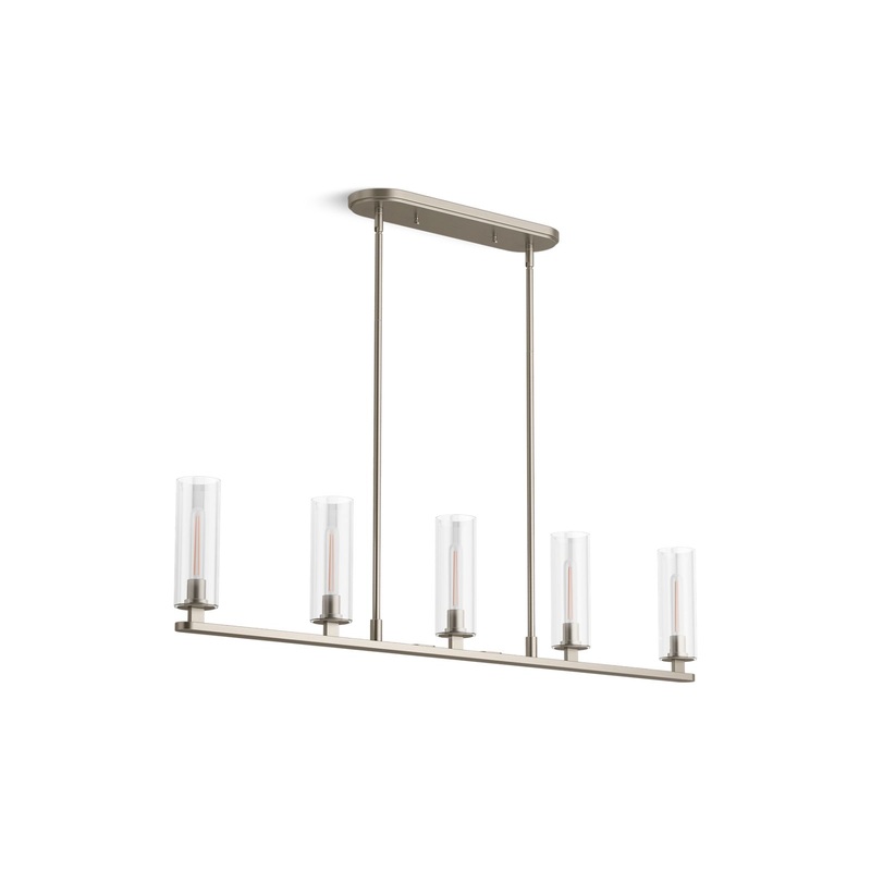 KOHLER K-35877-CH05-BNL Crue 45" Linear Chandelier In Brushed Nickel