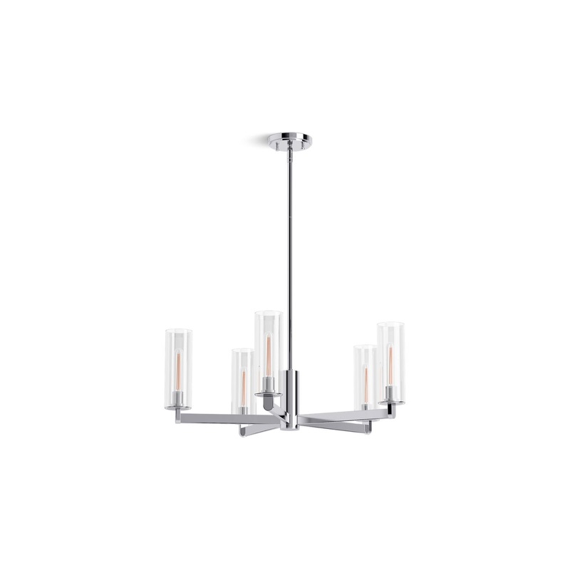 KOHLER K-35878-CH05-CPL Crue 26" Chandelier In Polished Chrome