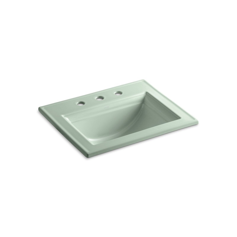 Kohler K-2337-8-42 Memoirs Stately 22-3/4 In. Rectangular Drop-In Bathroom Sink In Aspen Green