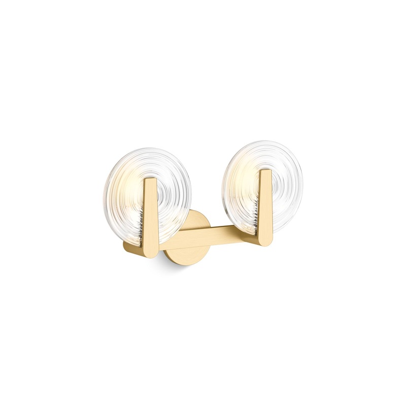 KOHLER K-38397-SC02S-2GL Hint Two-Light Sconce In Brushed Moderne Brass