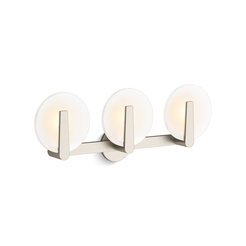 KOHLER K-38398-SC03-BNL Hint Three-Light Sconce In Brushed Nickel