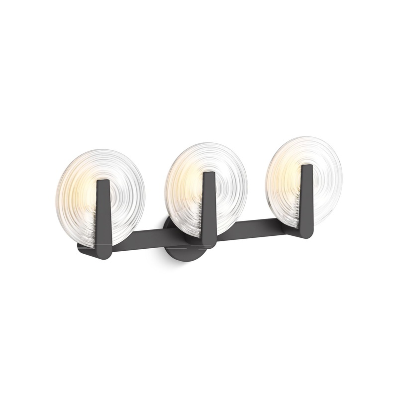 KOHLER K-38398-SC03S-BLL Hint Three-Light Sconce In Matte Black