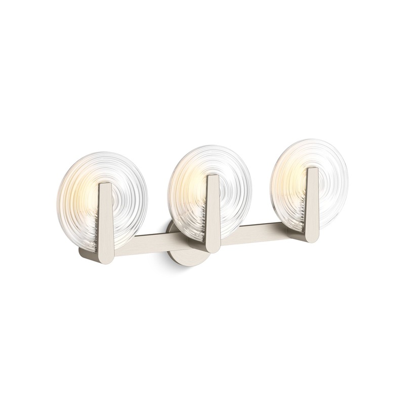 KOHLER K-38398-SC03S-BNL Hint Three-Light Sconce In Brushed Nickel