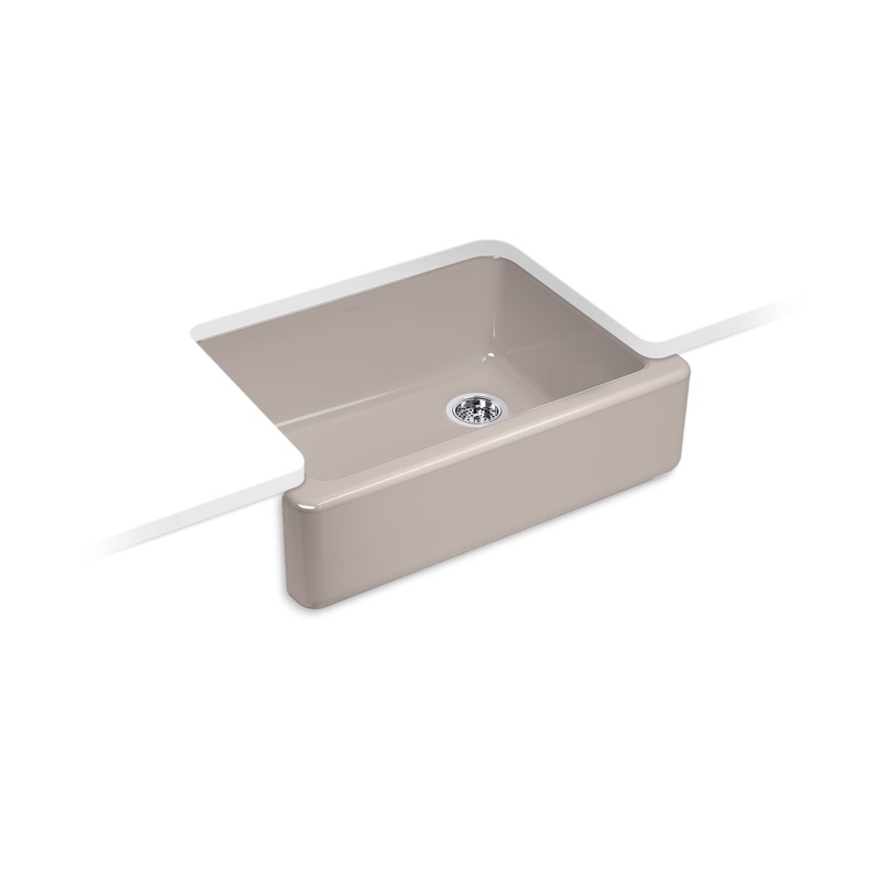 KOHLER K-6487-TRF Whitehaven 29-3/4" Undermount Single-Bowl Farmhouse Kitchen Sink In Truffle