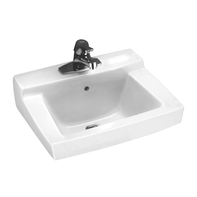 AMERICAN STANDARD 0321075.020, Declyn Wall-Hung Sink With 4-Inch Centerset, for Concealed Arms in White