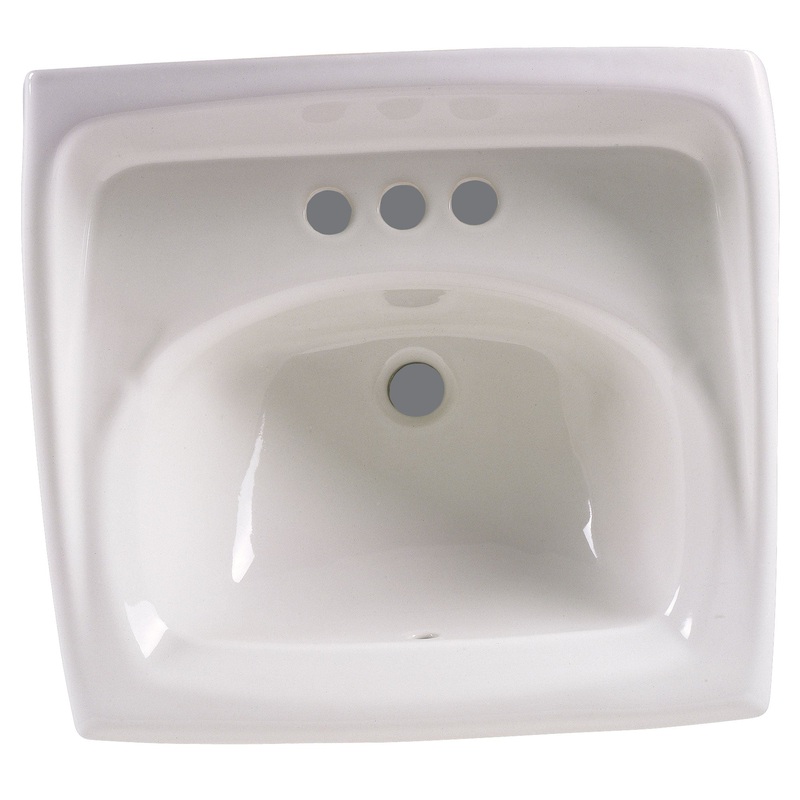 AMERICAN STANDARD 0355012.020, Lucerne Wall-Hung Sink With 4-Inch Centerset in White