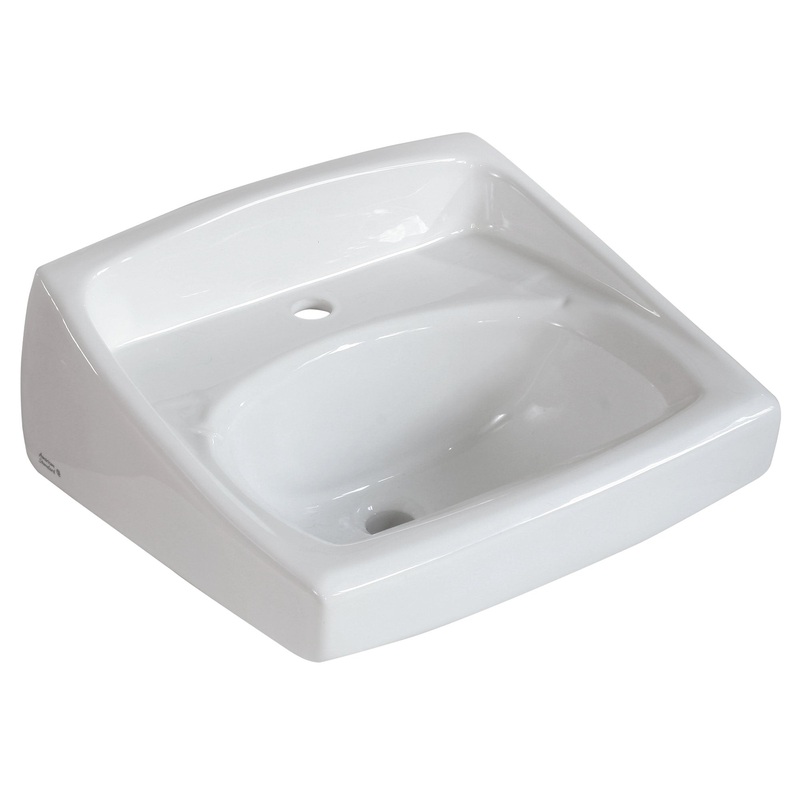 AMERICAN STANDARD 0356421.020, Lucerne Wall-Hung Sink With Center Hole Only in White